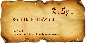Kutlik Szilárd névjegykártya