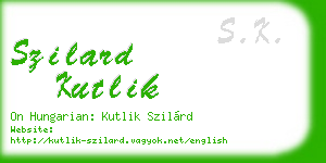 szilard kutlik business card