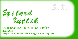 szilard kutlik business card